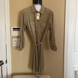 Gorgeous Max studio suede-feel shirt dress